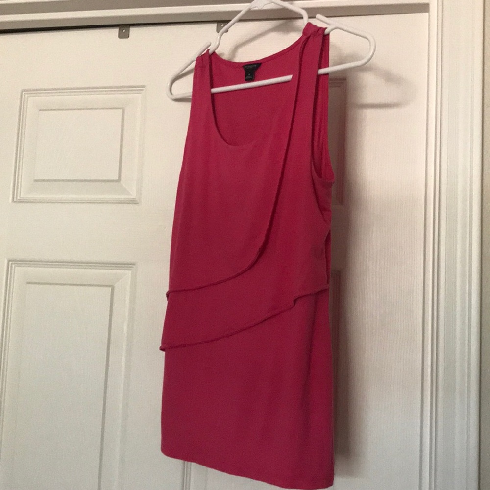 Ann Taylor Raspberry Pink Layer Front Tank Top - Picture 4 of 6